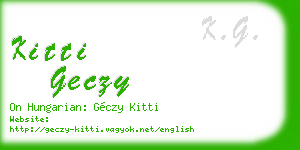 kitti geczy business card